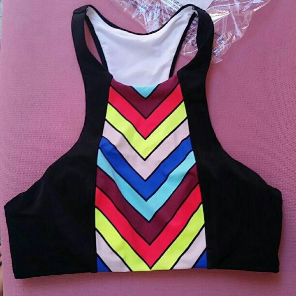 New VS PINK High neck retro bikini top